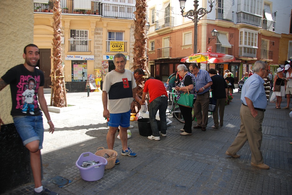 Vendedores en la Cruz Verde