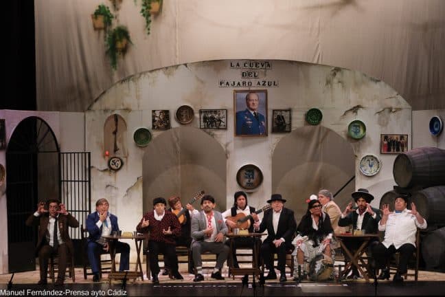 Chirigota 'Que ni las hambre las vamo a sentí' en el Gran Teatro Falla