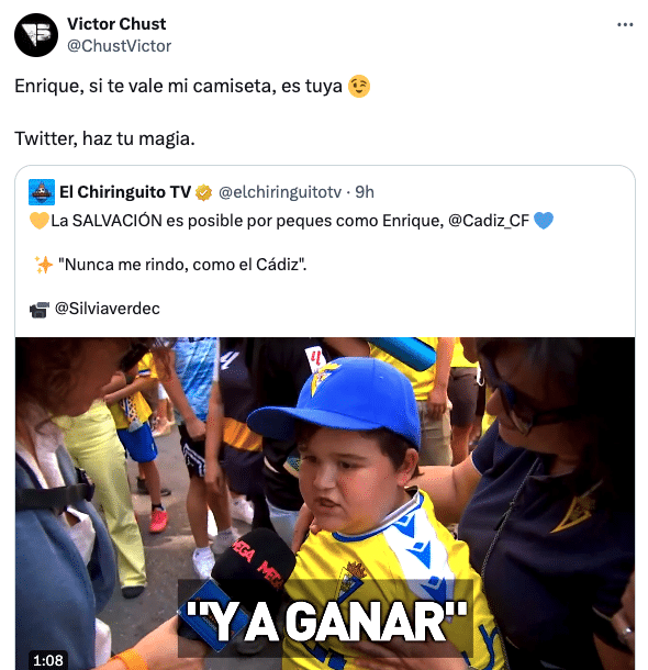 El mensaje de Víctor Chust en X. 