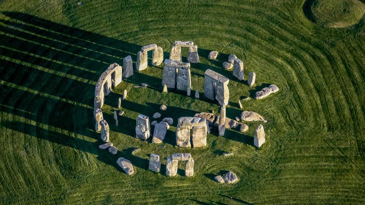 Vista aérea de Stonehenge.