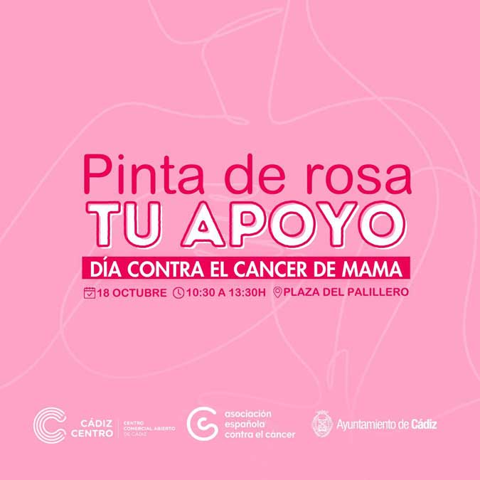 Evento solidario de Cádiz Centro Comercial Abierto por el Día Mundial contra el Cáncer de Mama