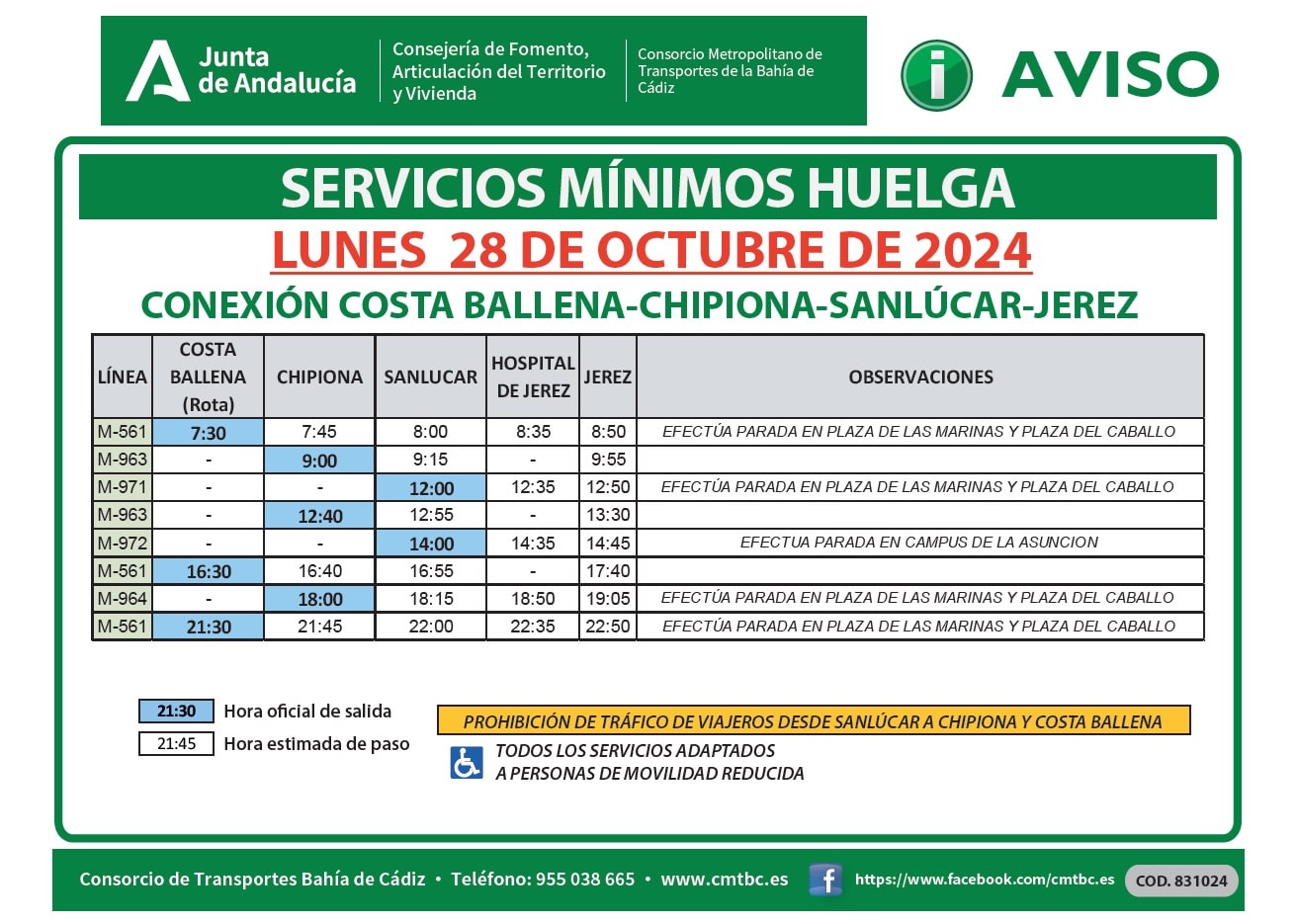 ¿Cómo afecta en Cádiz la huelga de autobuses de este lunes 28?