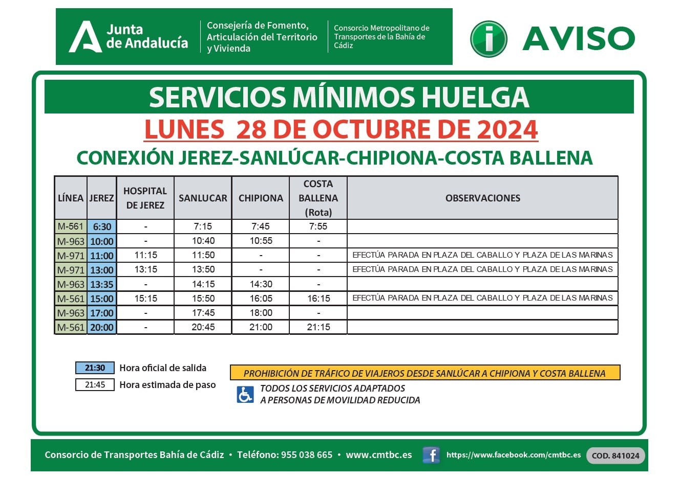 ¿Cómo afecta en Cádiz la huelga de autobuses de este lunes 28?