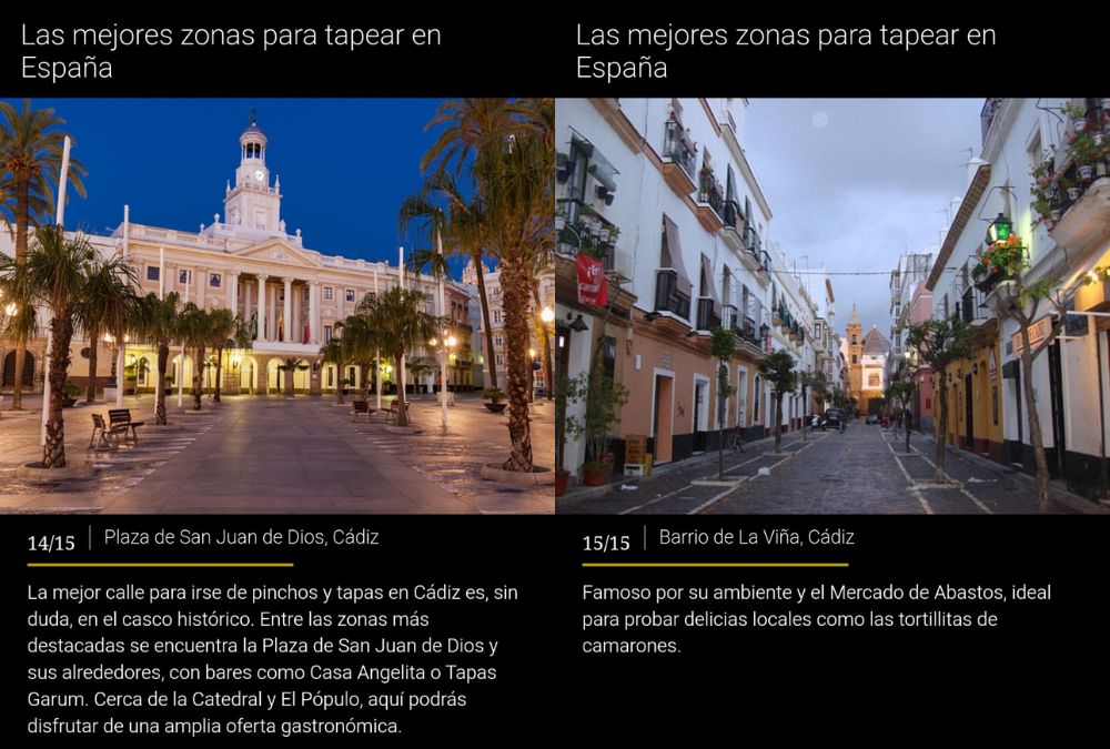 Dos zonas de Cádiz entre las 15 mejores para tapear en España según Expansión. Te puede sorprender alguna