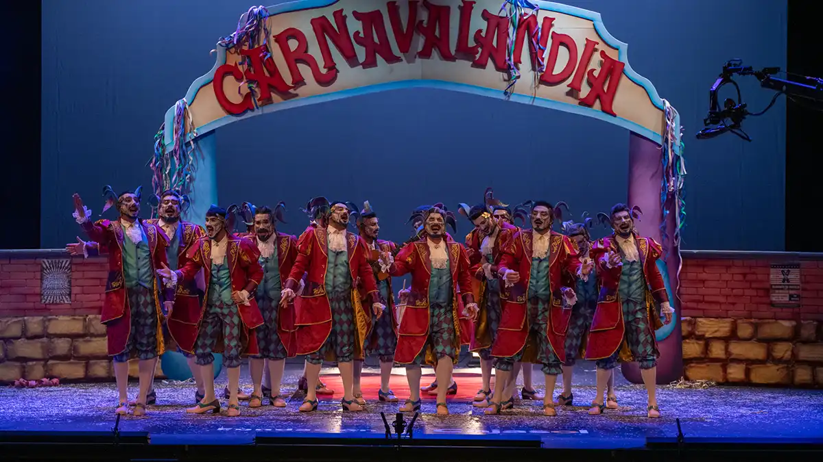 Chirigota 'Carnavalandia' en el Gran Teatro Falla